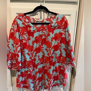 Soft Surroundings Sz large flutter sleeve top